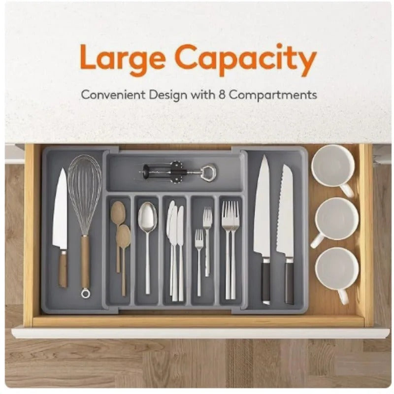 Extendable Kitchen Cutlery Storage Organizer