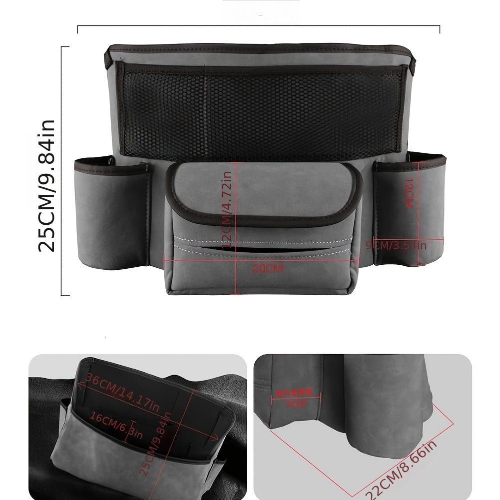 Car Handbag Holder & Seat Organizer – Large Capacity Console Storage for Purse, Phone & Documents