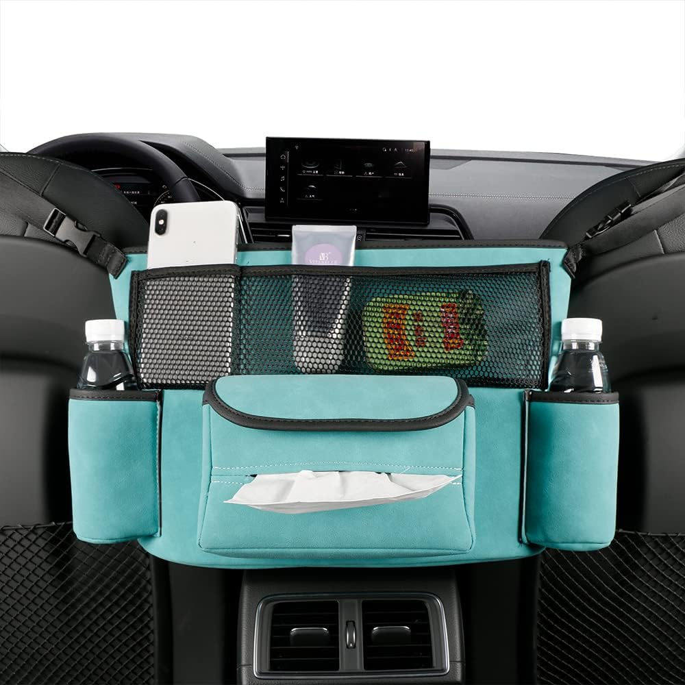 Car Handbag Holder & Seat Organizer – Large Capacity Console Storage for Purse, Phone & Documents