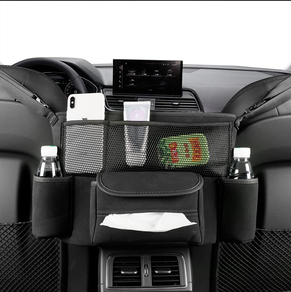 Car Handbag Holder & Seat Organizer – Large Capacity Console Storage for Purse, Phone & Documents
