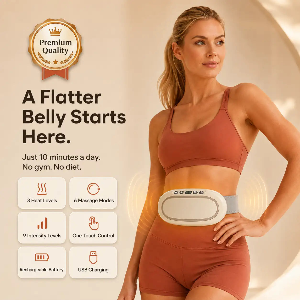 Rechargeable Slimming & Fat Burning Belt for Weight Loss & Pain Relief