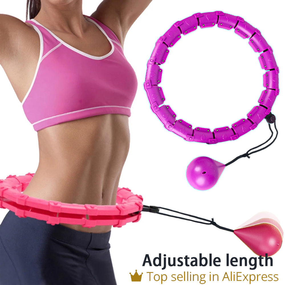 Adjustable Weighted Hula Hoop – Detachable Fitness Hoop for Waist & Abdominal Workout
