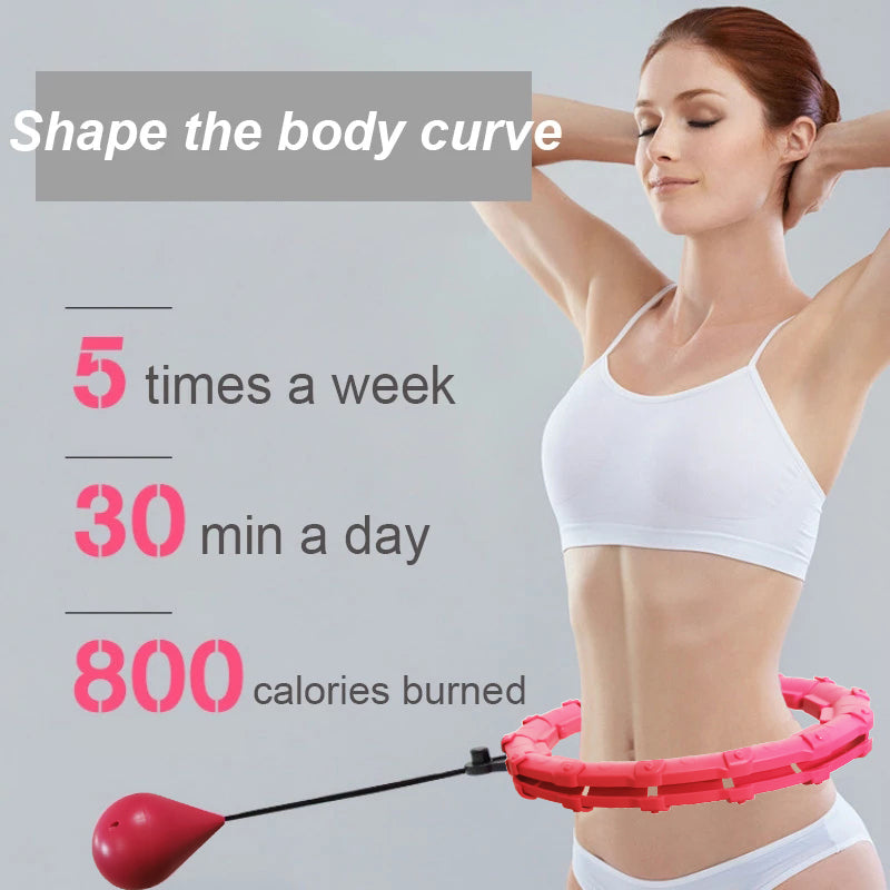 Adjustable Weighted Hula Hoop – Detachable Fitness Hoop for Waist & Abdominal Workout