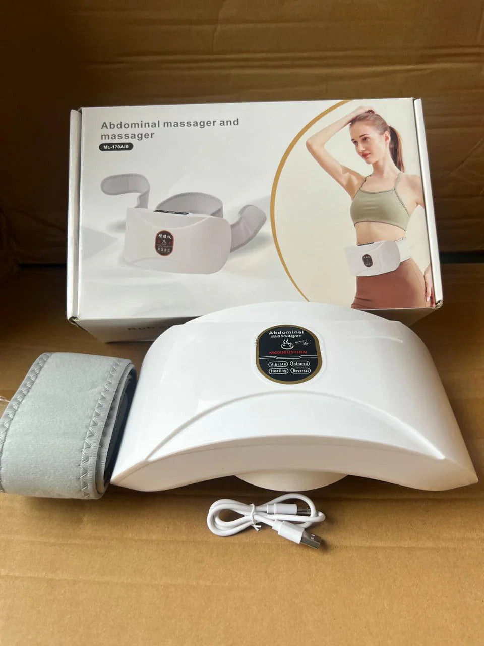 Heated Waist Massager Belt | Rechargeable Slimming & Fat Burning Belt for Weight Loss & Pain Relief