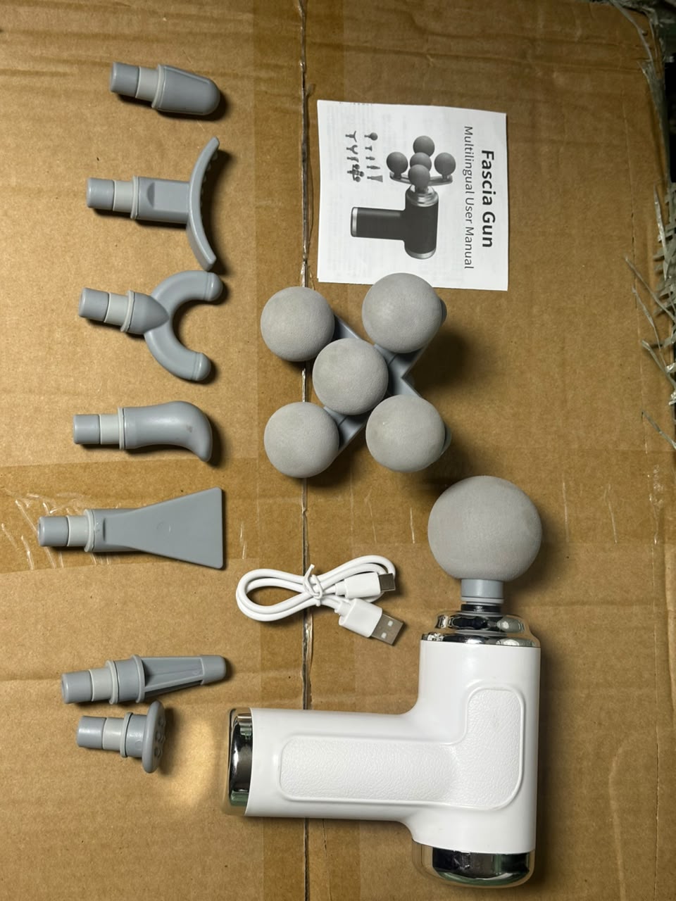 5in1 Deep Tissue Massage Gun – 6 Speed Muscle Massager