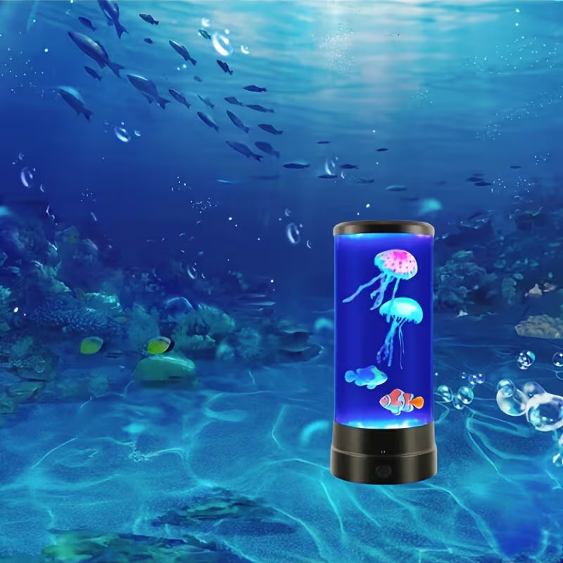 LED Jellyfish Lava Lamp – Relaxing Aquarium Mood Light for Bedroom & Desk Decor