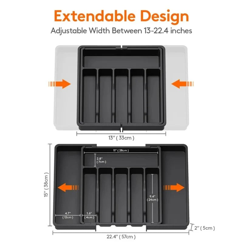 Extendable Kitchen Cutlery Storage Organizer