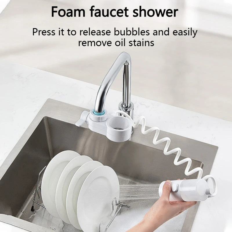 Kitchen Sink Faucet Sprayer – Flexible Tap Extension with Water Filter & Spray Head