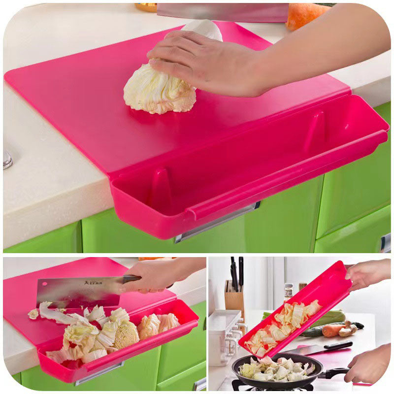 2-in-1 Double-Sided Cutting Board – Anti-Slip Chopping Board with Detachable Food Container