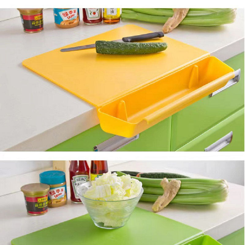2-in-1 Double-Sided Cutting Board – Anti-Slip Chopping Board with Detachable Food Container