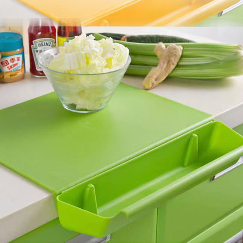 2-in-1 Double-Sided Cutting Board – Anti-Slip Chopping Board with Detachable Food Container