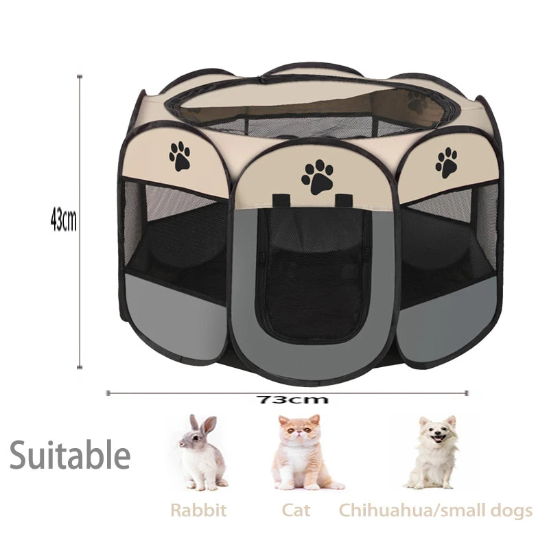 Foldable Pet Tent – Portable Oxford Cloth Cat & Small Dog House for Indoor & Outdoor Use