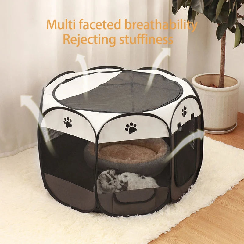 Foldable Pet Tent – Portable Oxford Cloth Cat & Small Dog House for Indoor & Outdoor Use