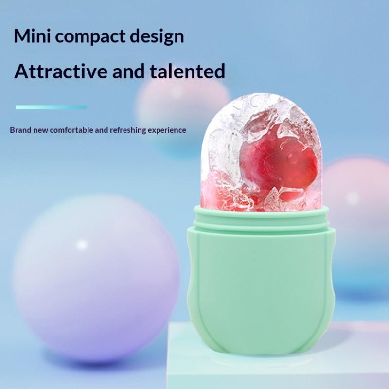 Silicone Face Ice Ball Mold – Facial Ice Roller & Cleansing Brush for Skin Care