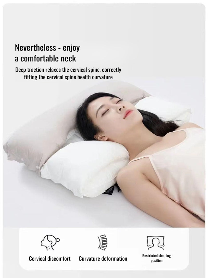 Cervical Neck Traction Pillow – 2-Way Relaxation & Sleep Support