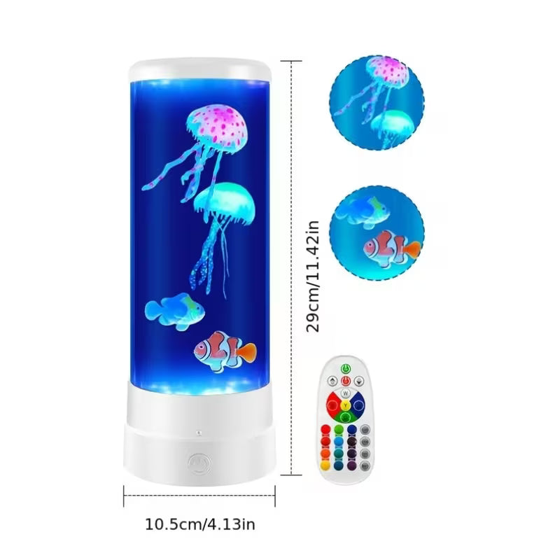 LED Jellyfish Lava Lamp – Relaxing Aquarium Mood Light for Bedroom & Desk Decor