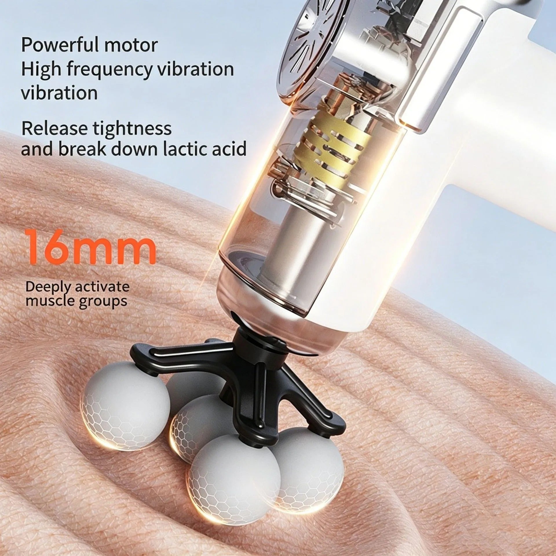 5in1 Deep Tissue Massage Gun – 6 Speed Muscle Massager