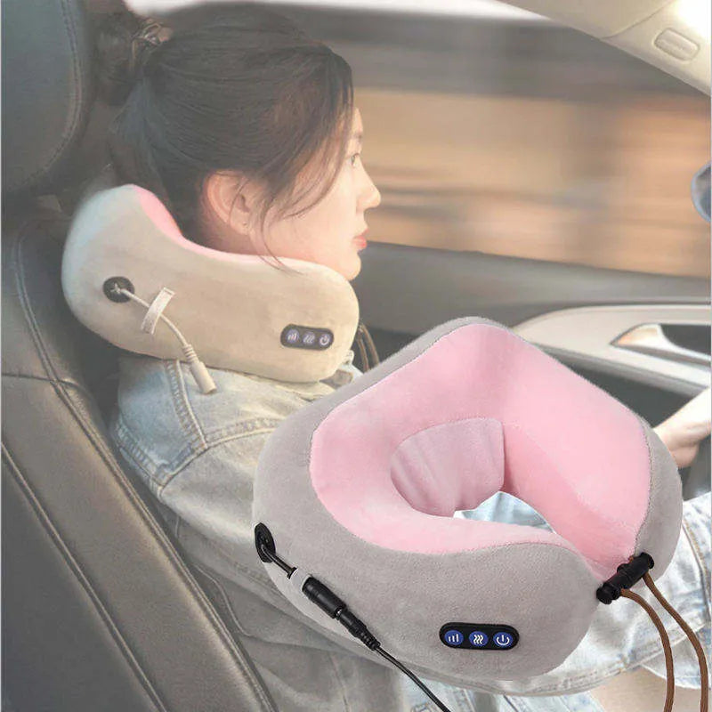 My Store Neck & Shoulder Massager with Heat – Portable Memory Foam Massage Pillow
