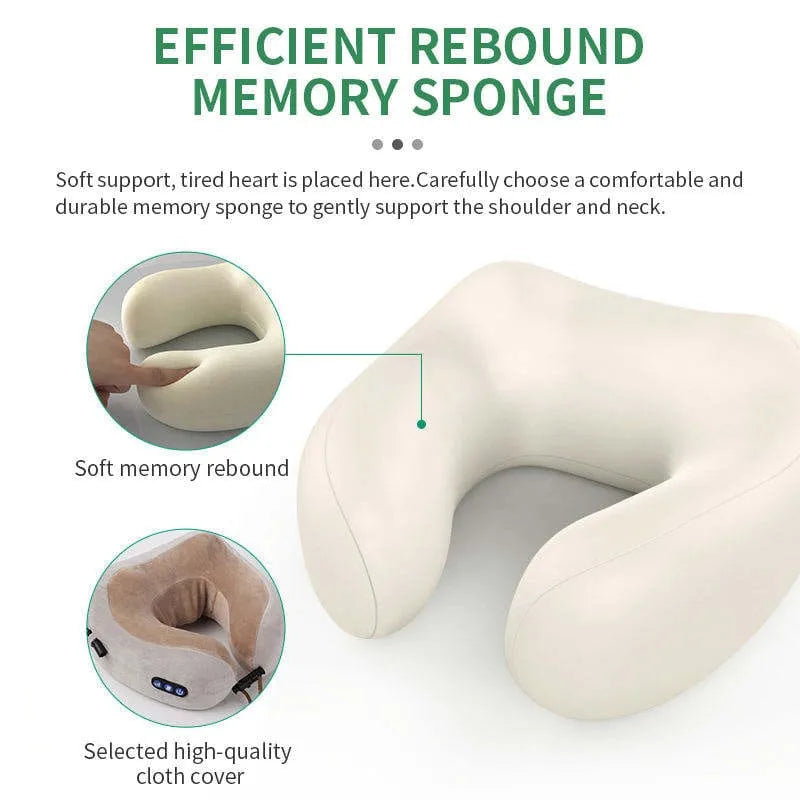 My Store Neck & Shoulder Massager with Heat – Portable Memory Foam Massage Pillow